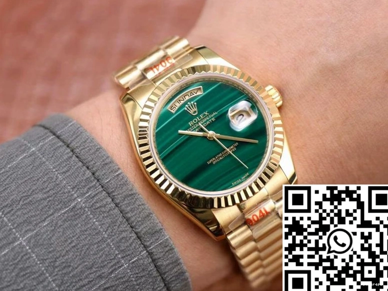 Malachite Day Rolex Date Green 18238 President Dial 0329